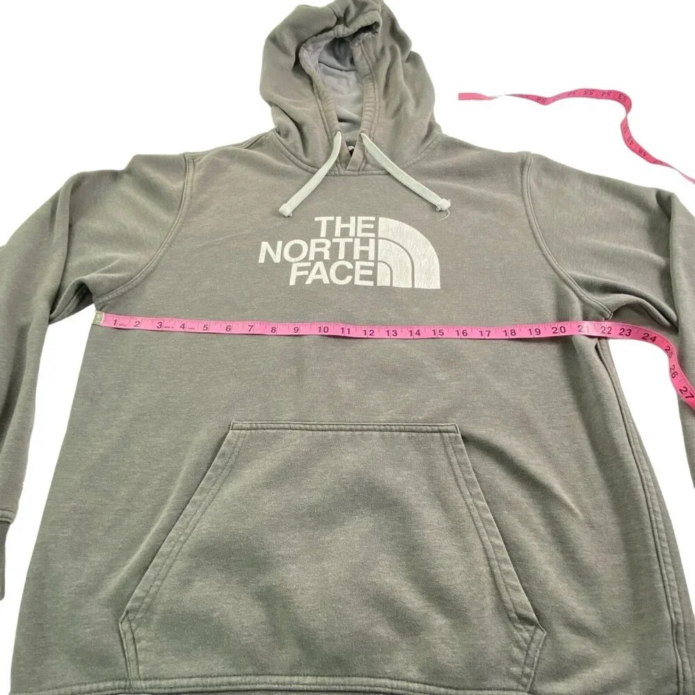 THE NORTH FACE Men Half Dome Hoodie Pullover Logo Long‎ Sleeve Sz L Gray 77-27
